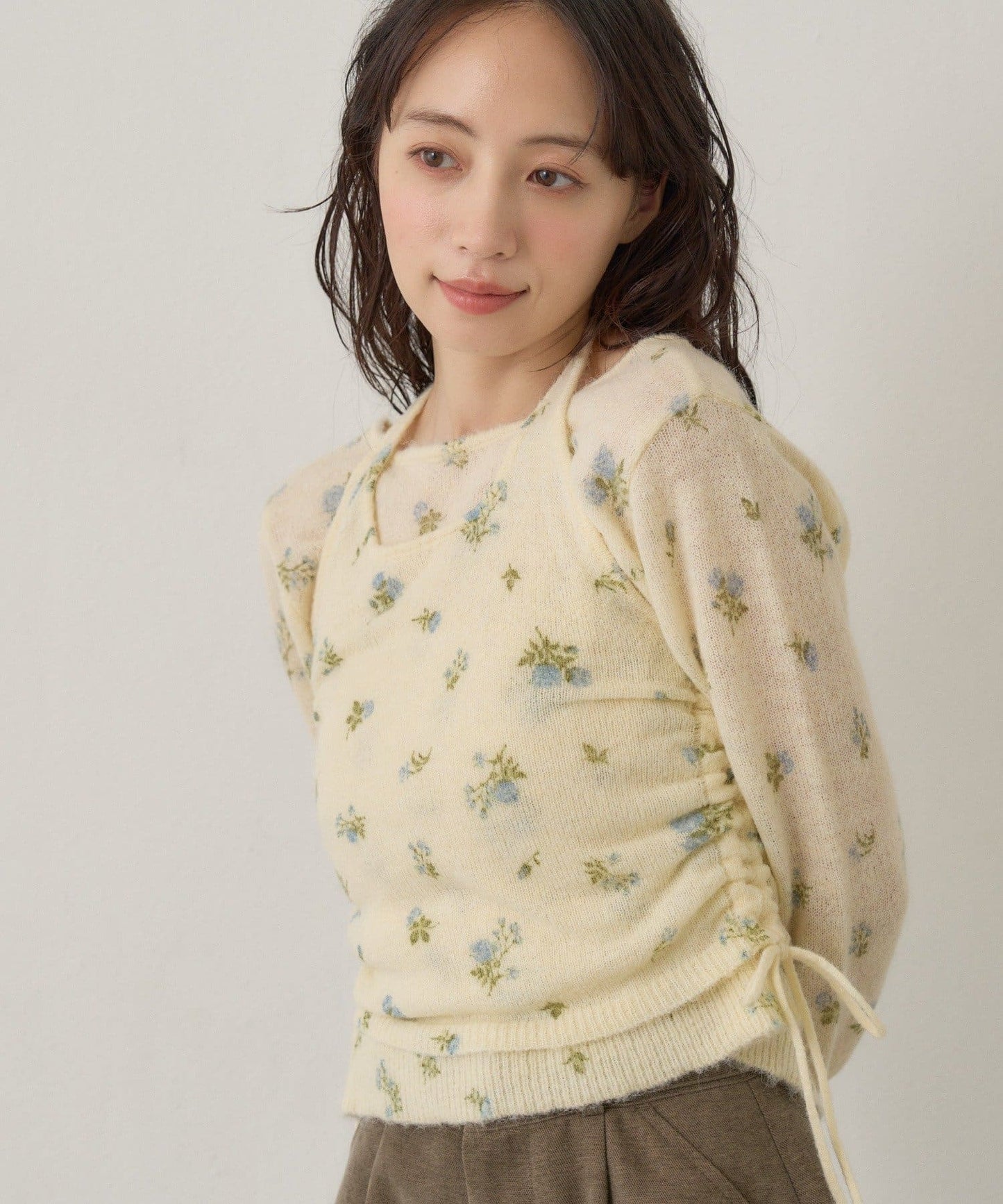 [純色/碎花] Kastane Mohair Knit 2P Set - Image 6