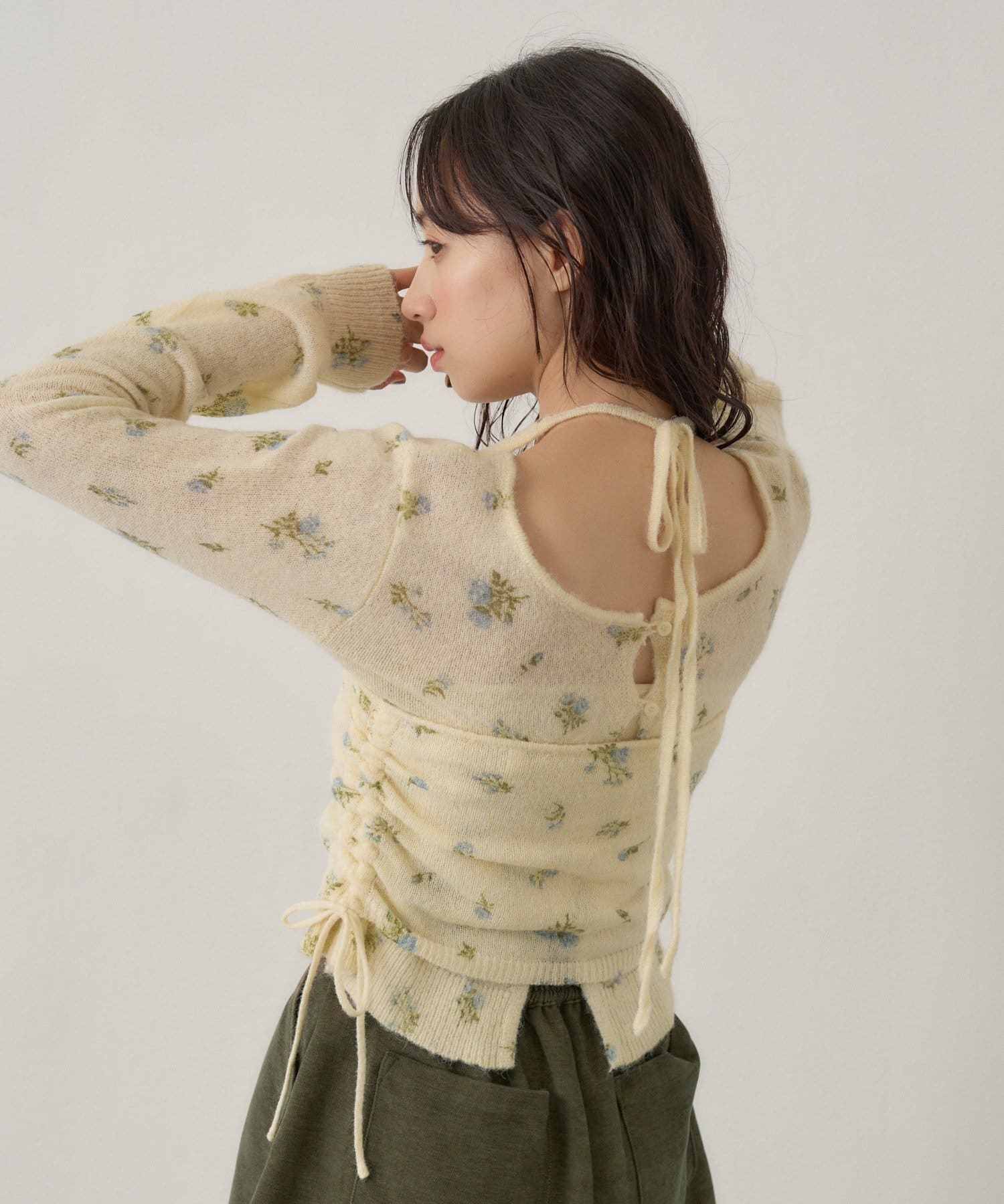 [純色/碎花] Kastane Mohair Knit 2P Set - Image 8