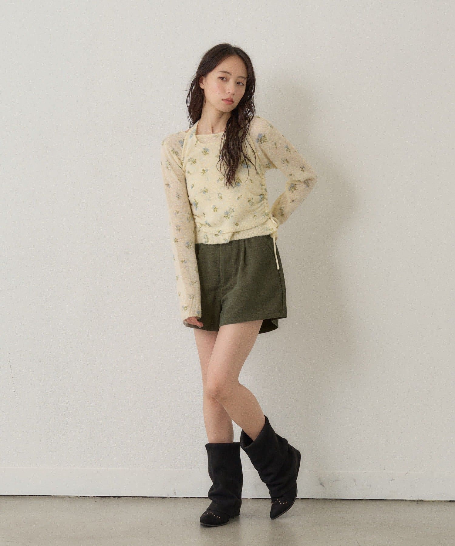 [純色/碎花] Kastane Mohair Knit 2P Set - Image 9