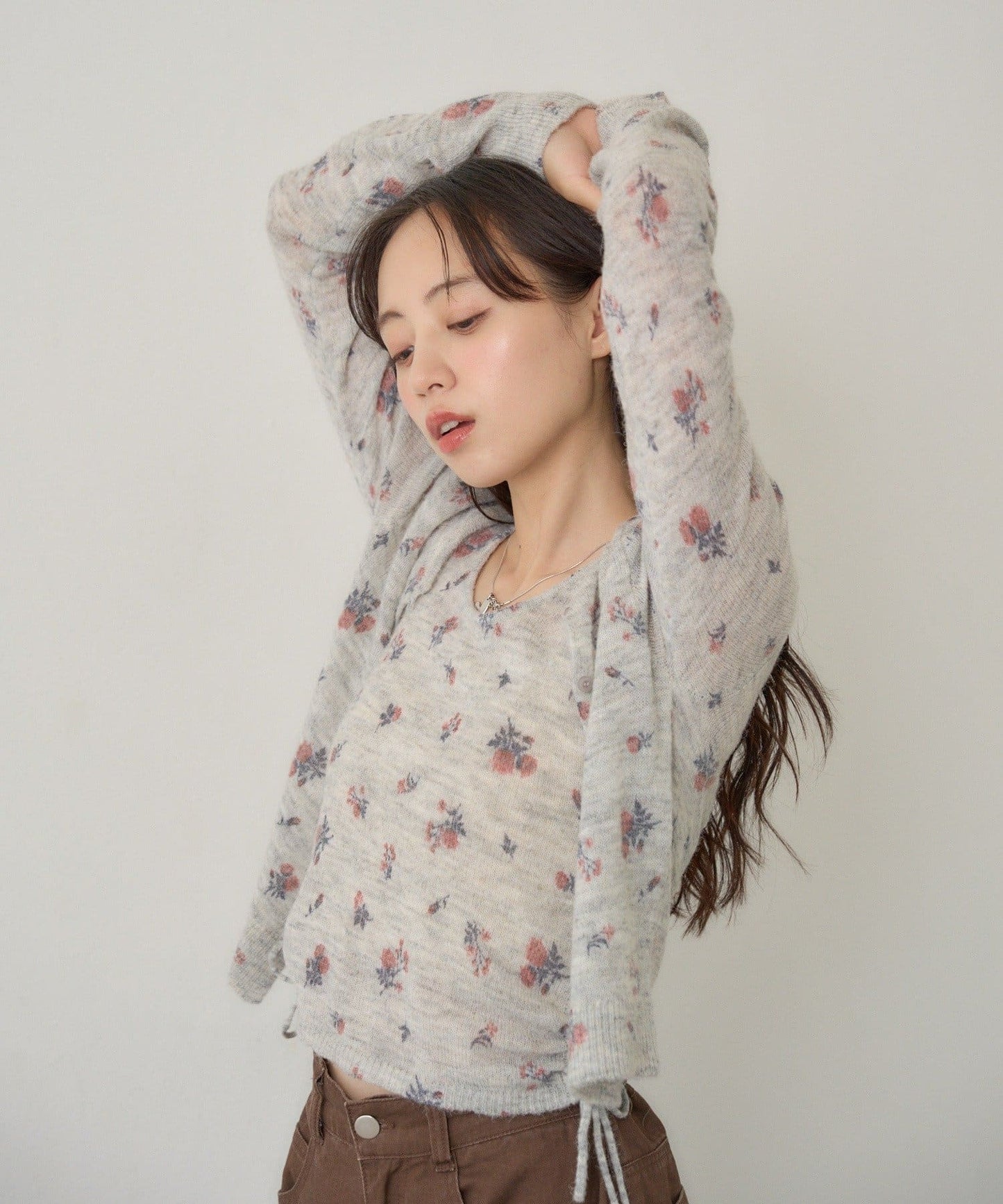 [純色/碎花] Kastane Mohair Knit 2P Set - Image 23