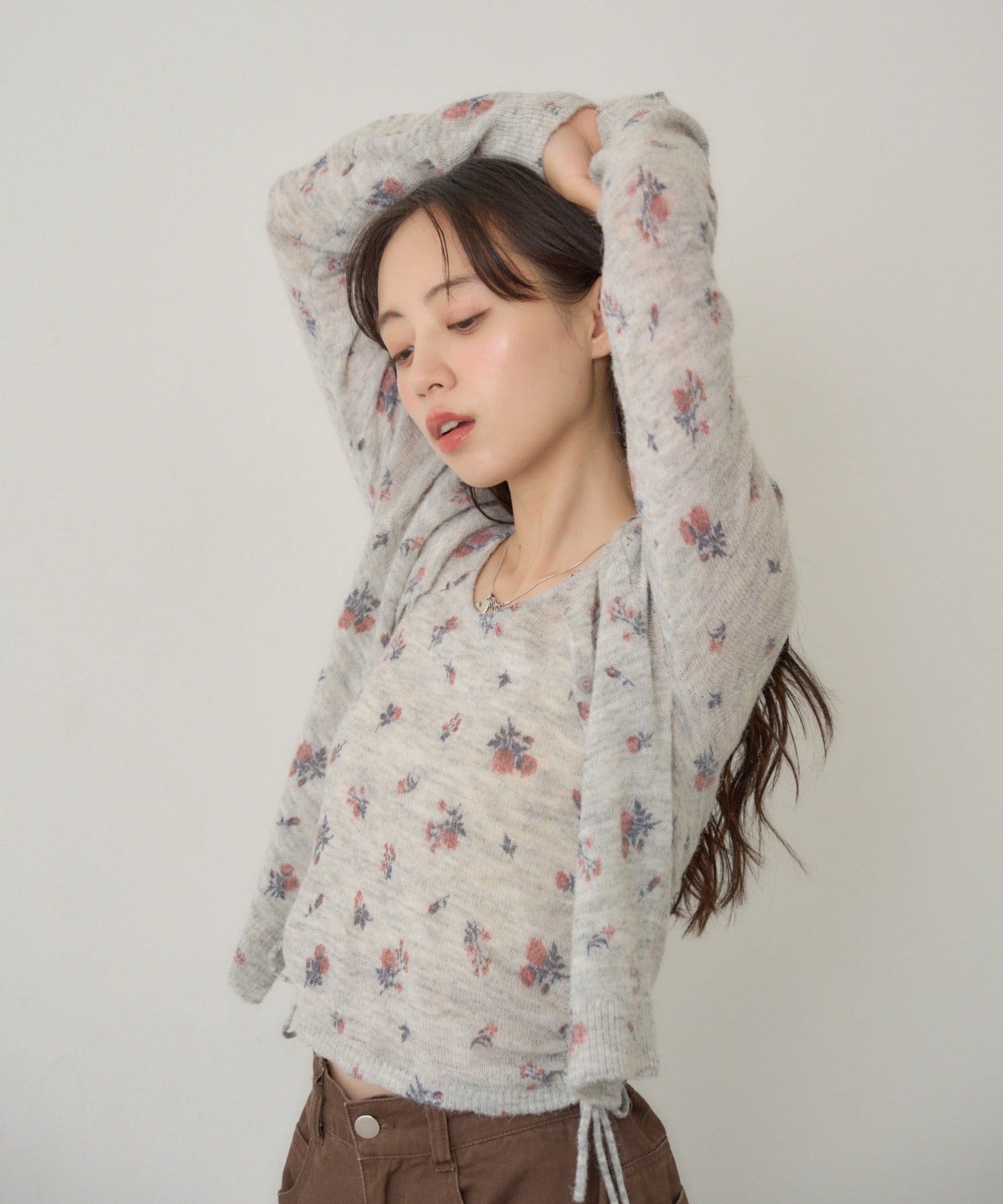 [純色/碎花] Kastane Mohair Knit 2P Set - Image 23