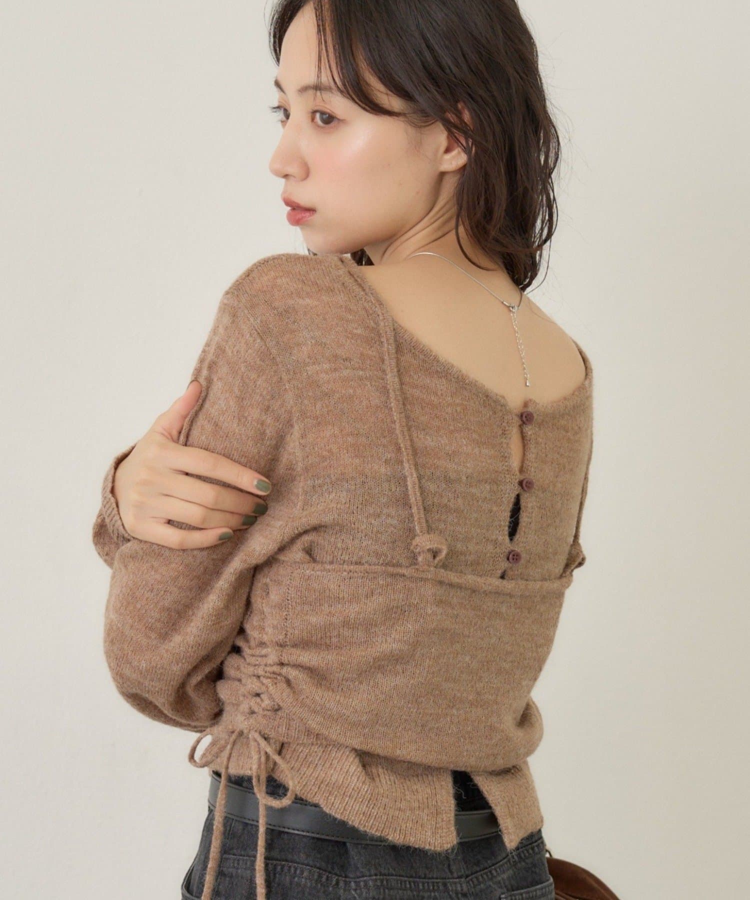 [純色/碎花] Kastane Mohair Knit 2P Set - Image 3