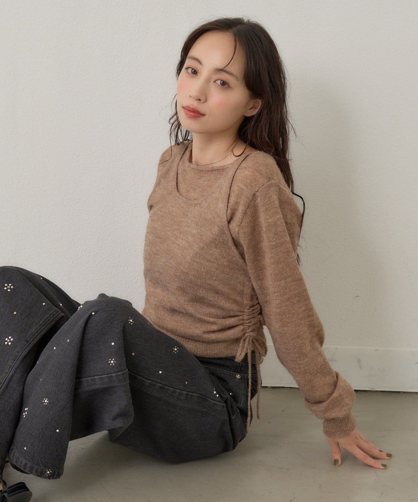 [純色/碎花] Kastane Mohair Knit 2P Set - Image 30
