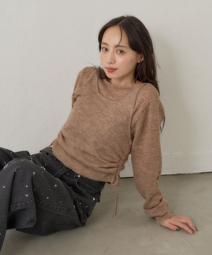 [純色/碎花] Kastane Mohair Knit 2P Set - Image 31