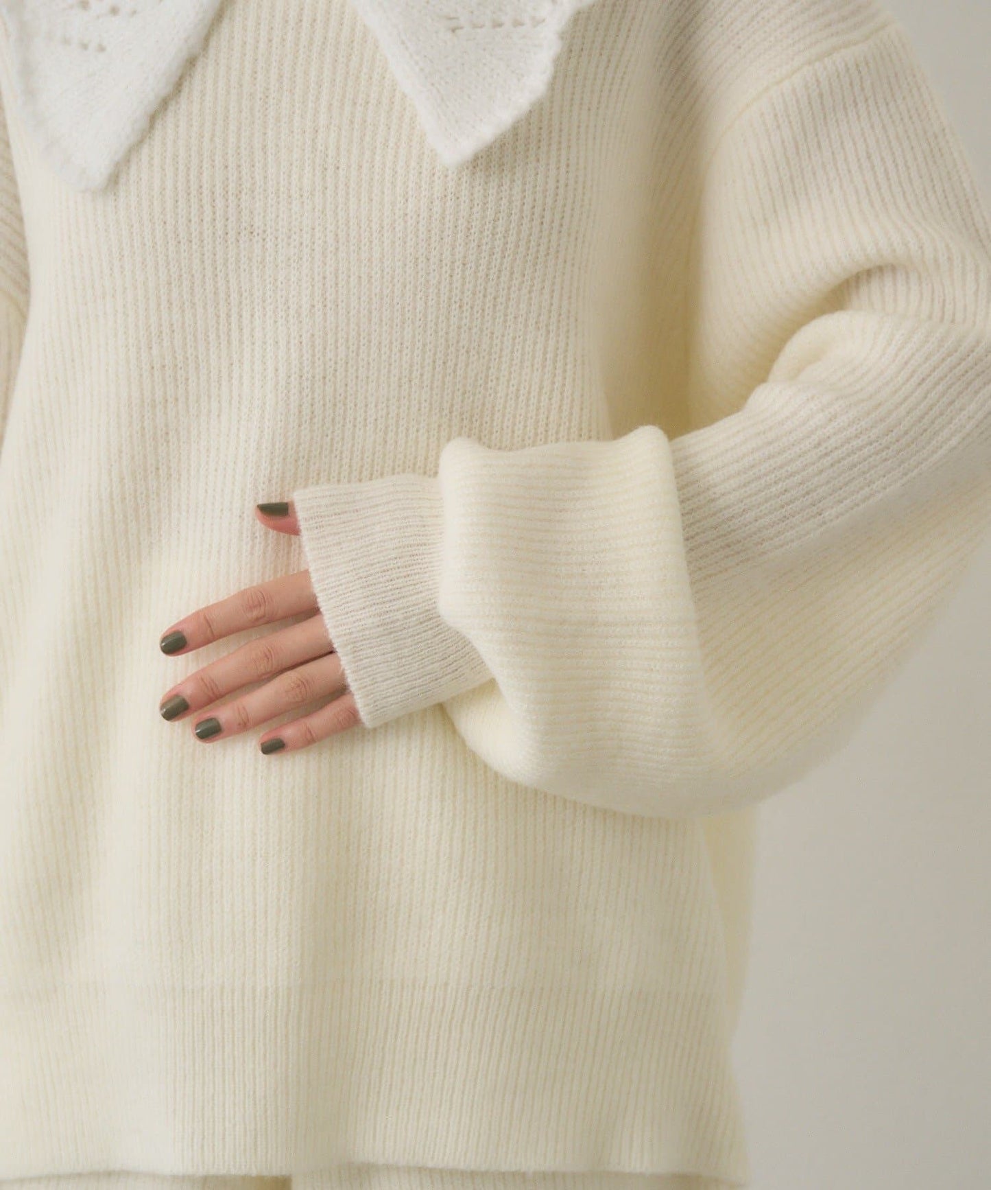 Kastane Lace Collar Knit Cardigan - Image 22