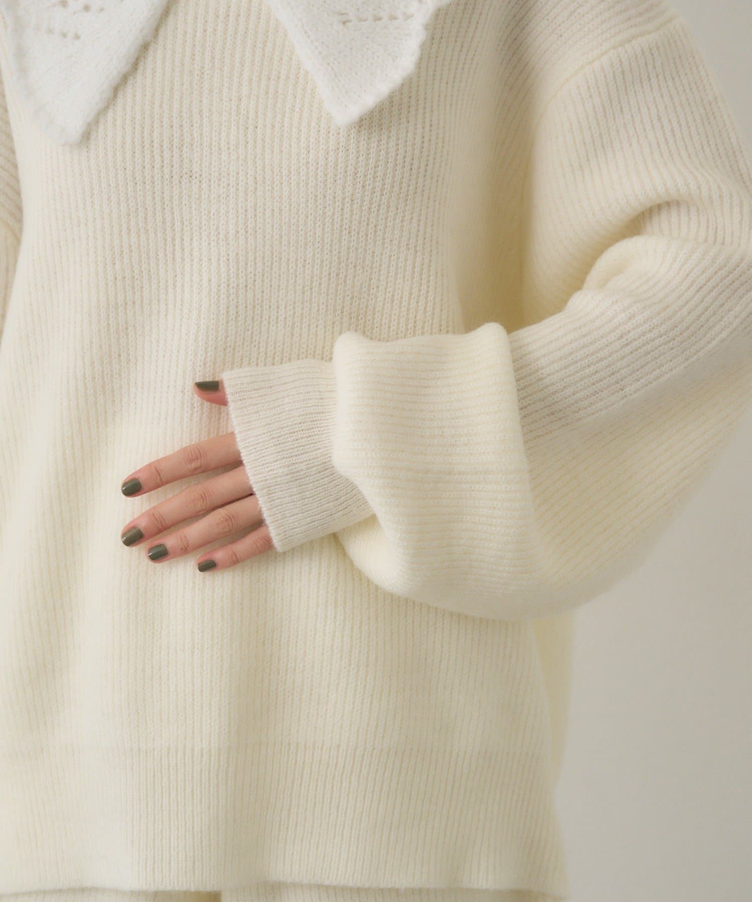 Kastane Lace Collar Knit Cardigan - Image 22