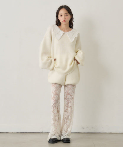 Kastane Lace Collar Knit Cardigan - Image 17