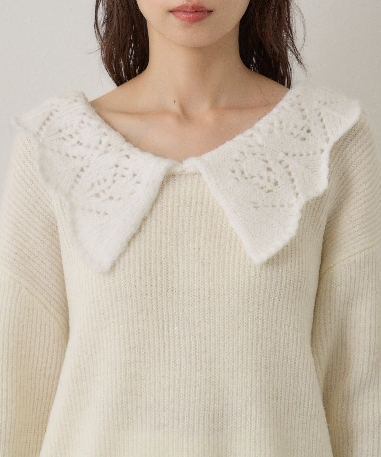Kastane Lace Collar Knit Cardigan - Image 18