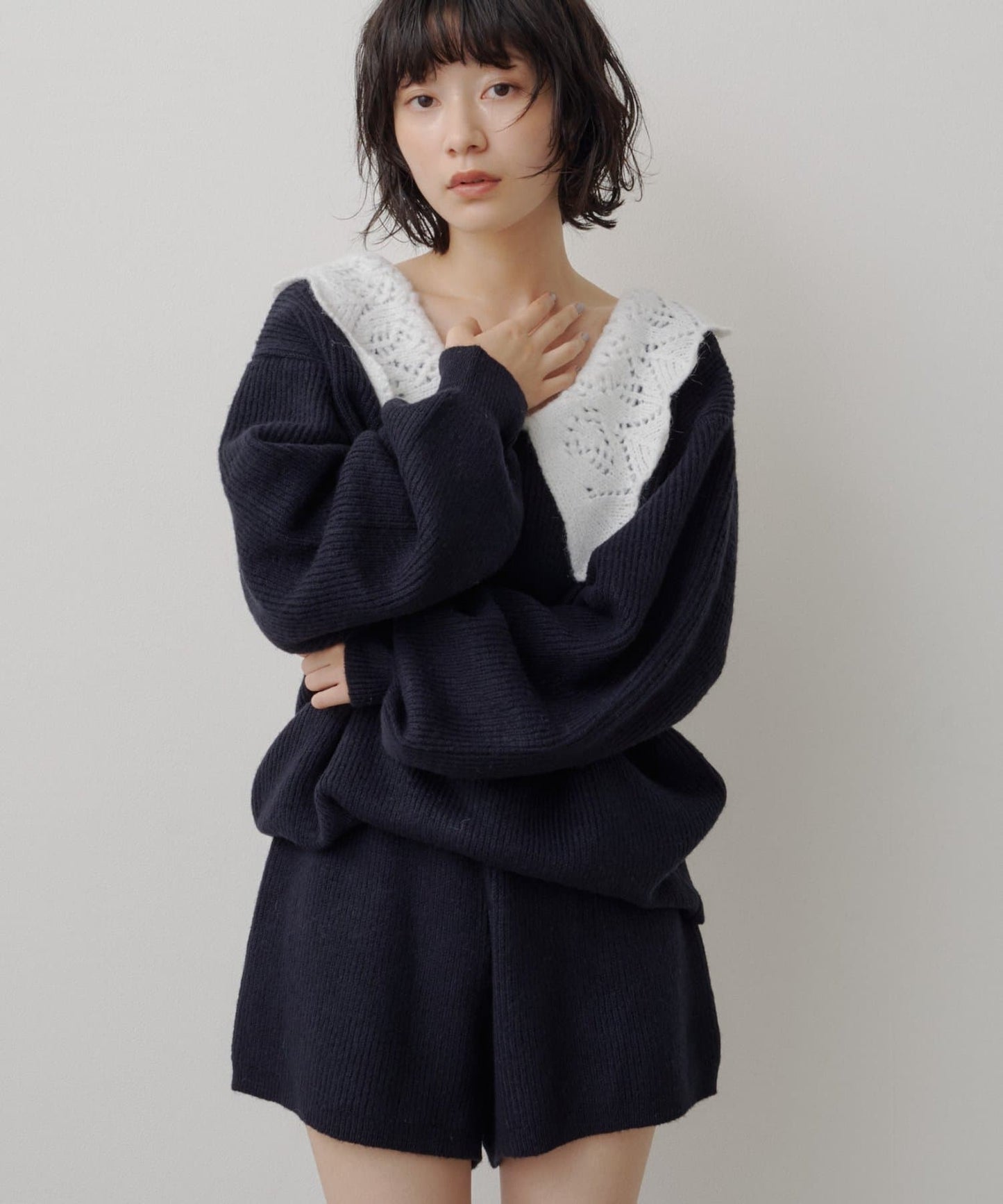 Kastane Lace Collar Knit Cardigan - Image 29