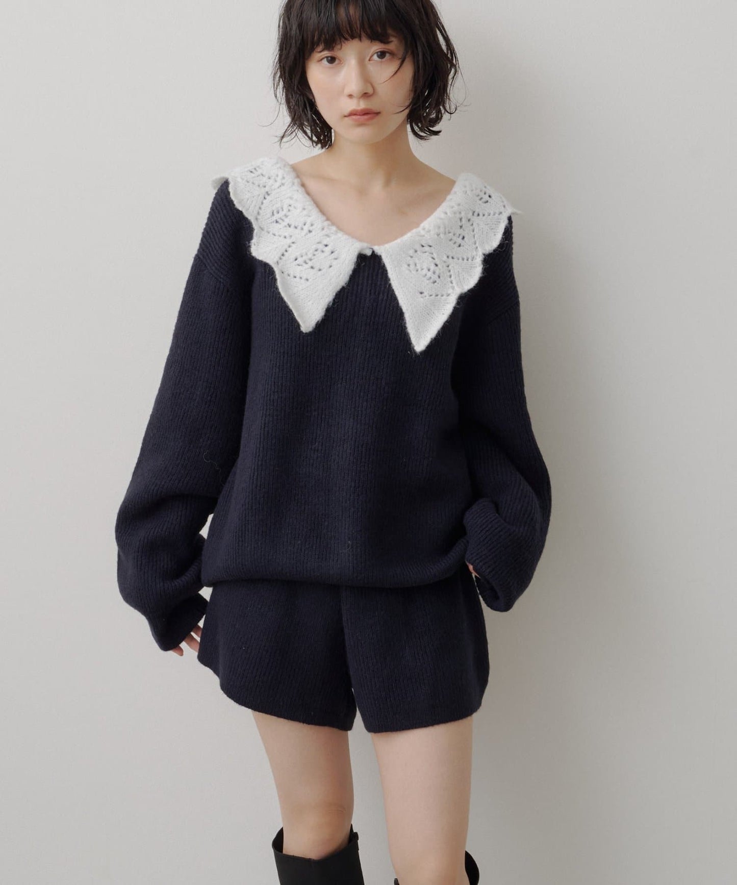Kastane Lace Collar Knit Cardigan - Image 30