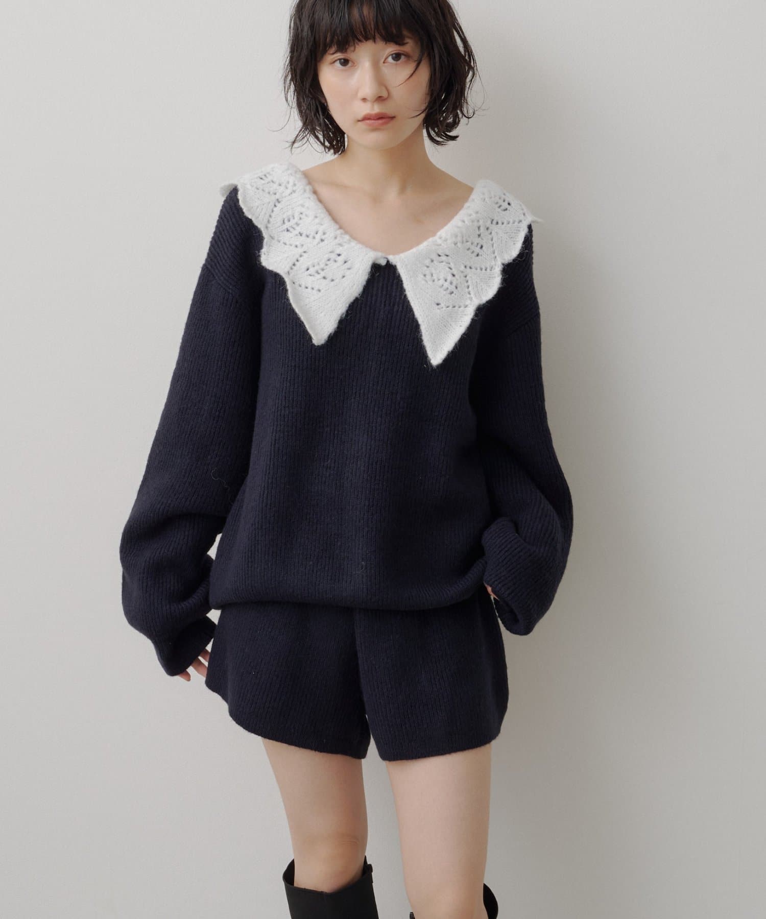 Kastane Lace Collar Knit Cardigan - Image 30