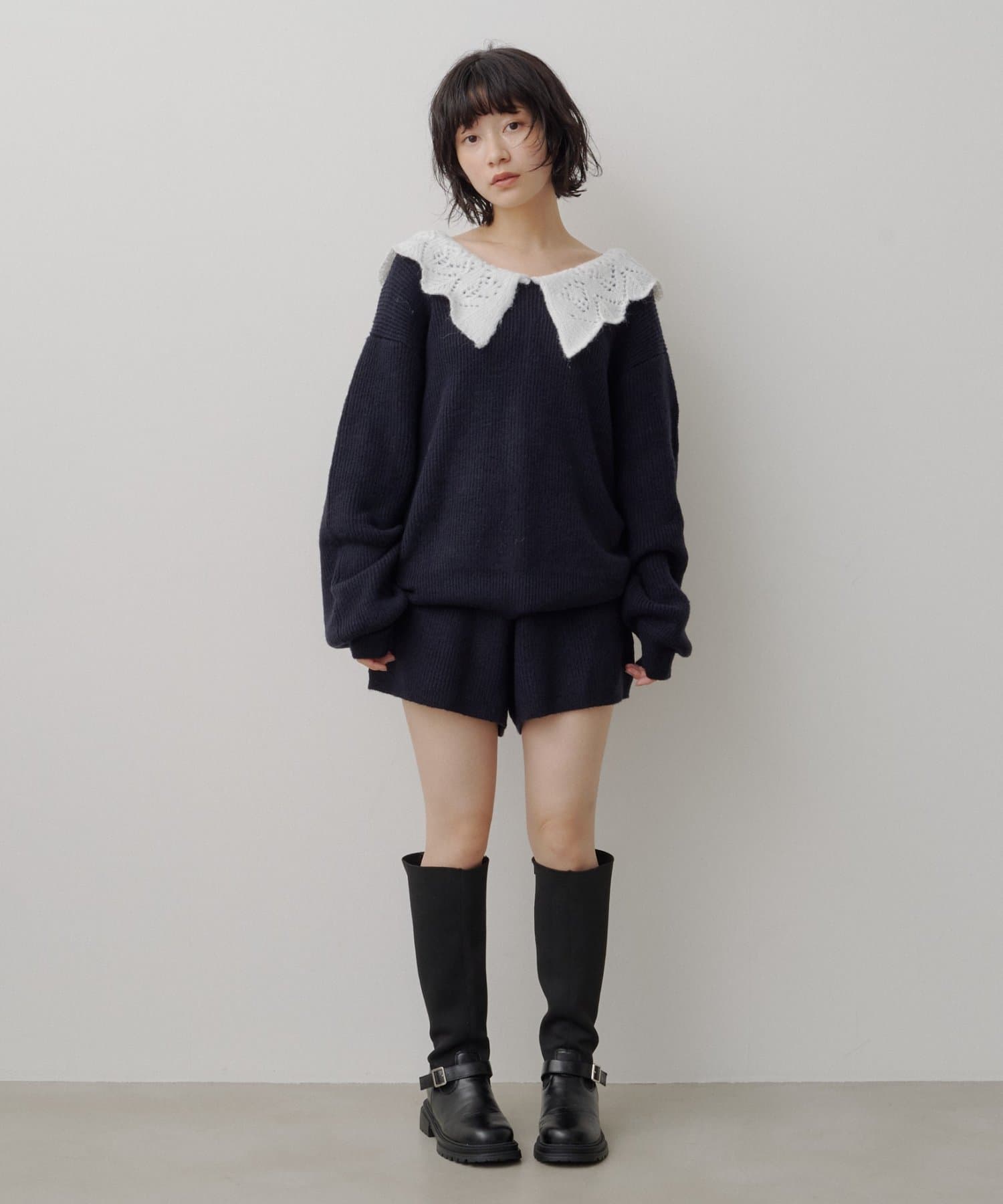 Kastane Lace Collar Knit Cardigan - Image 31