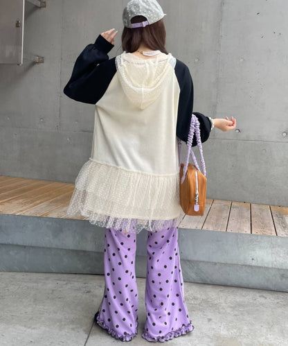 HELLO.SANFRANCISCO Waffle Logo Tulle Hoodie Tunic - Image 11