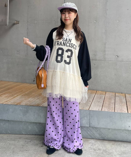 HELLO.SANFRANCISCO Waffle Logo Tulle Hoodie Tunic - Image 8