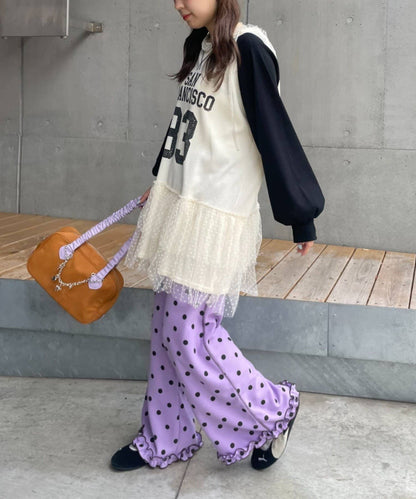 HELLO.SANFRANCISCO Waffle Logo Tulle Hoodie Tunic - Image 10