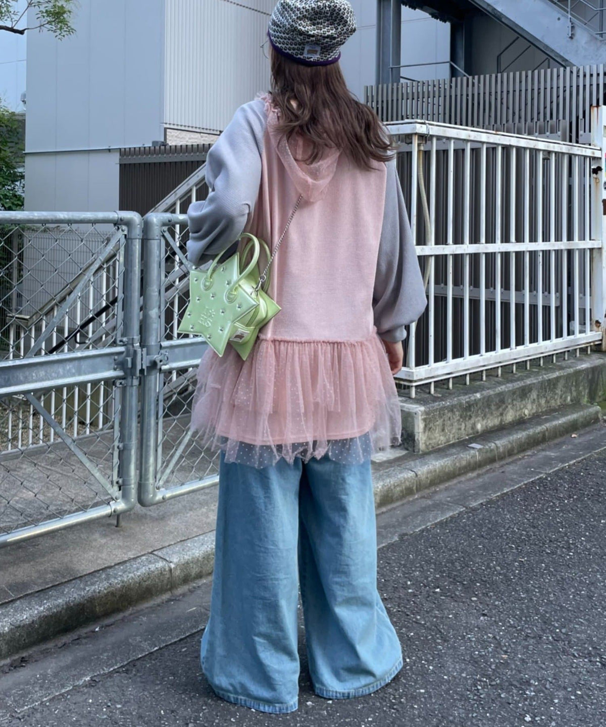 HELLO.SANFRANCISCO Waffle Logo Tulle Hoodie Tunic - Image 22