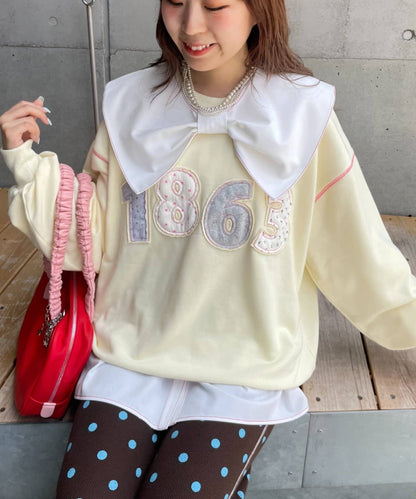 HELLO.SANFRANCISCO Logo patchwork big sweatshirt - Image 2