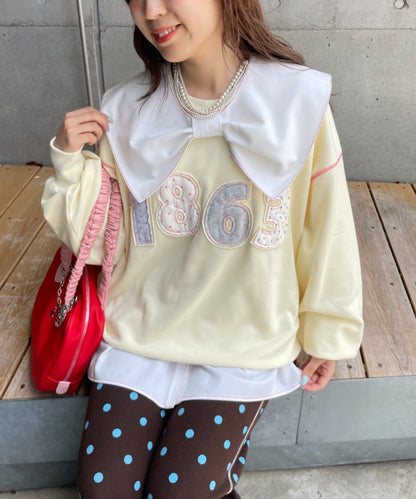 HELLO.SANFRANCISCO Logo patchwork big sweatshirt - Image 3