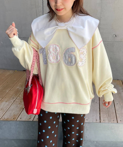 HELLO.SANFRANCISCO Logo patchwork big sweatshirt - Image 4