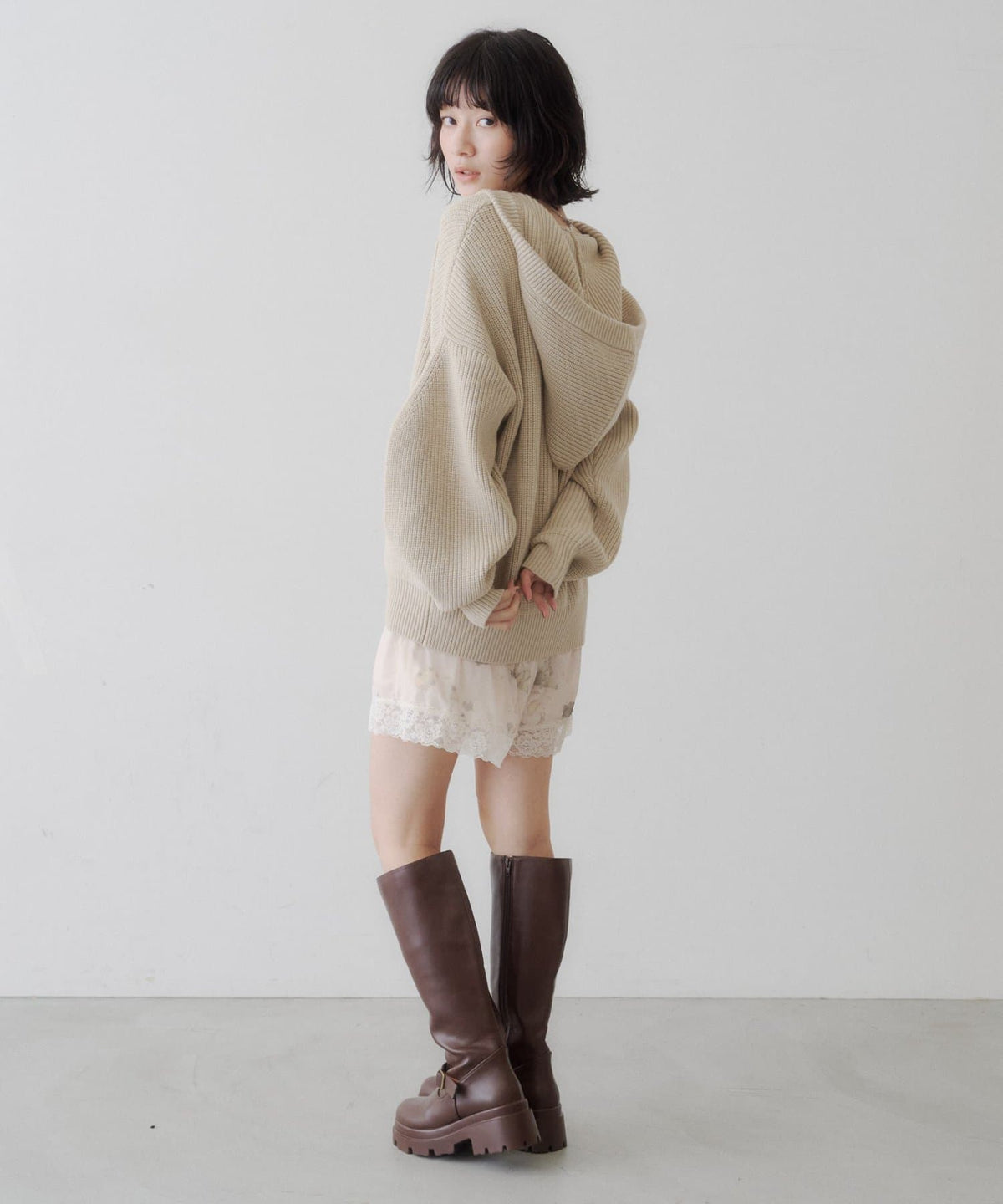 Kastane Voluminous hooded knit cardigan - Image 13
