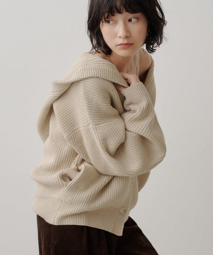 Kastane Voluminous hooded knit cardigan - Image 4