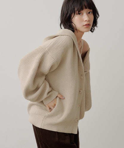 Kastane Voluminous hooded knit cardigan - Image 5