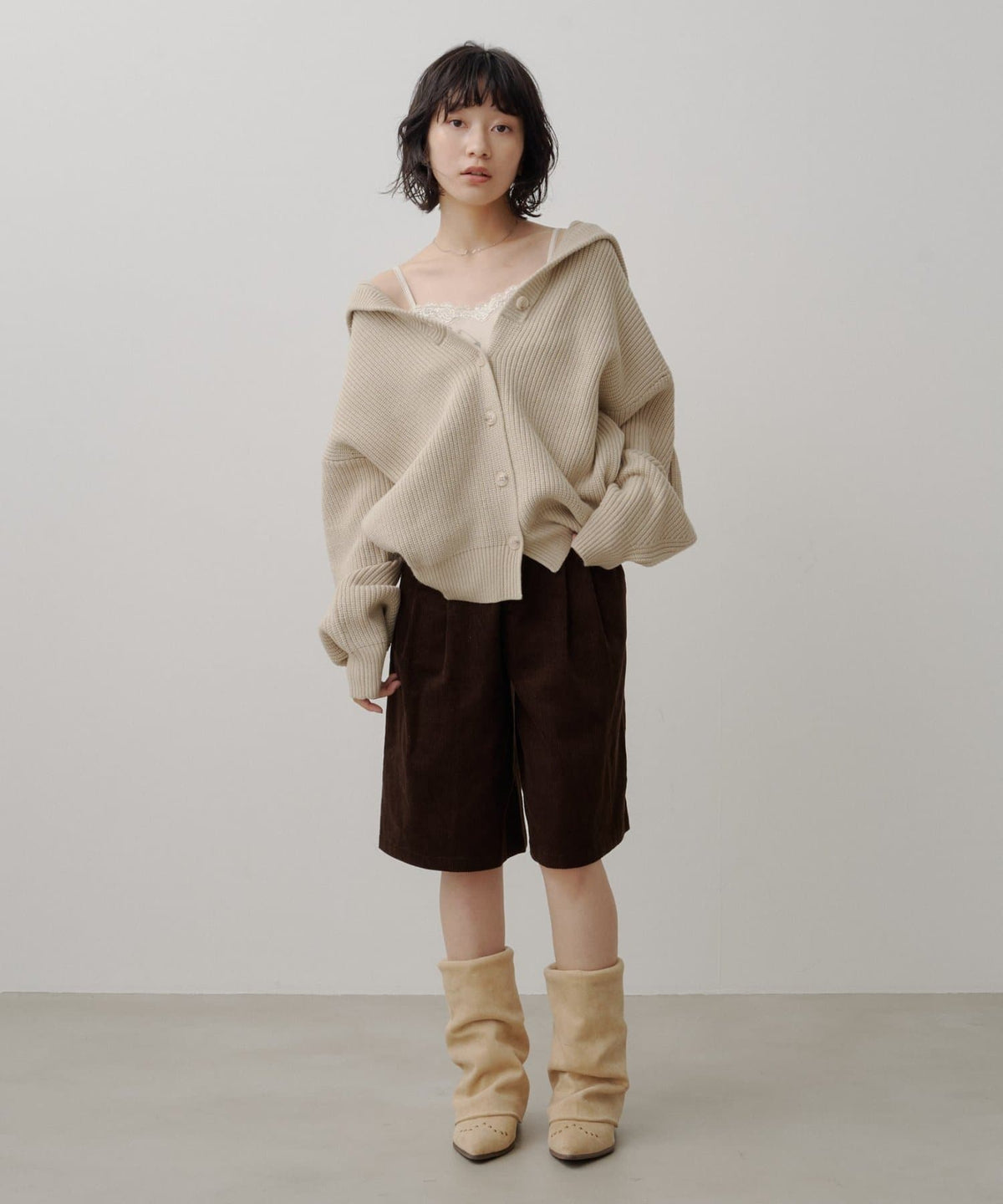 Kastane Voluminous hooded knit cardigan - Image 9
