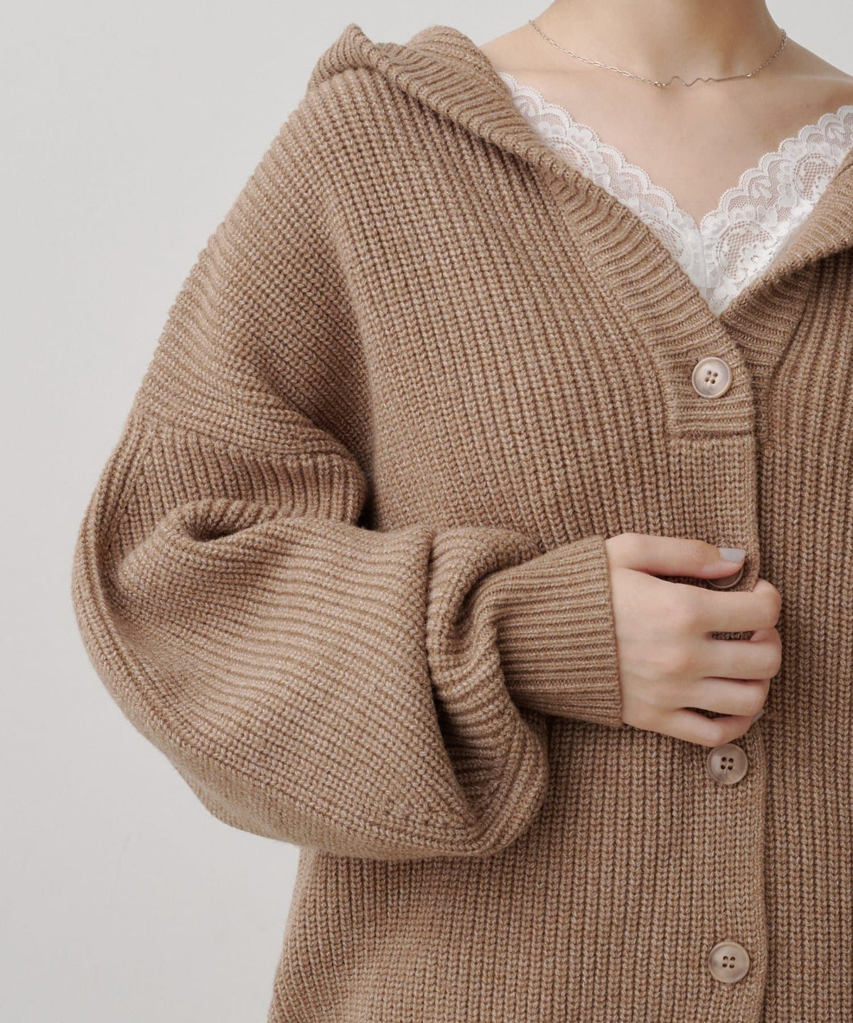 Kastane Voluminous hooded knit cardigan - Image 23