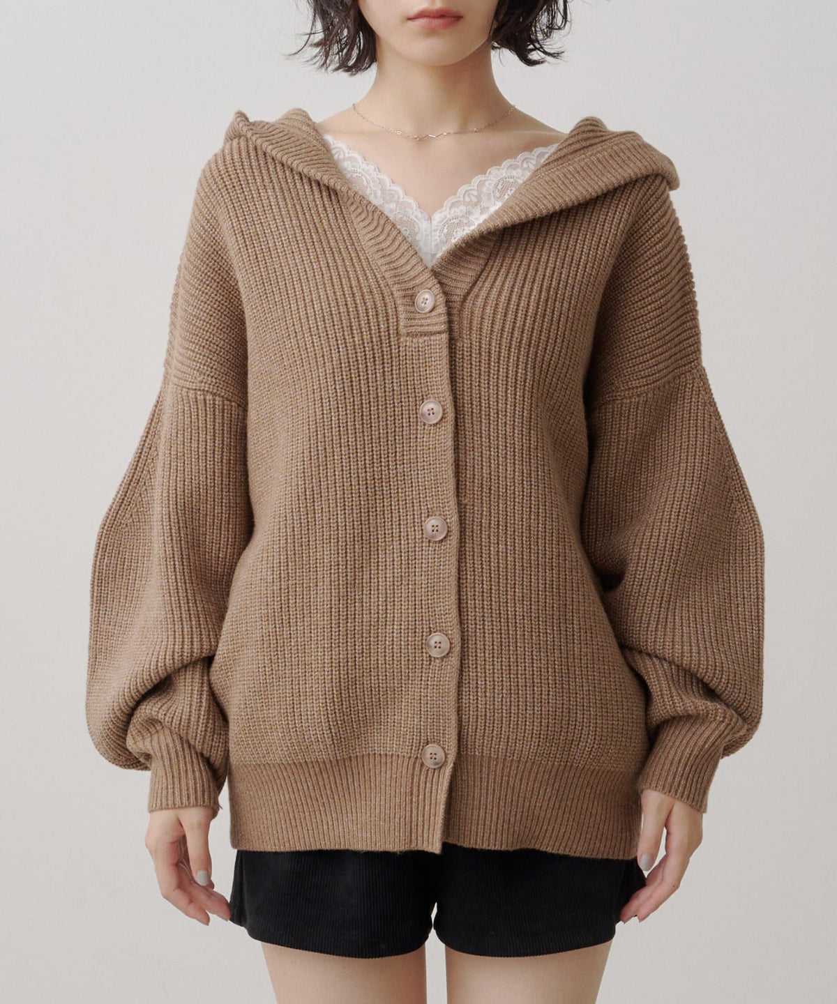 Kastane Voluminous hooded knit cardigan - Image 26