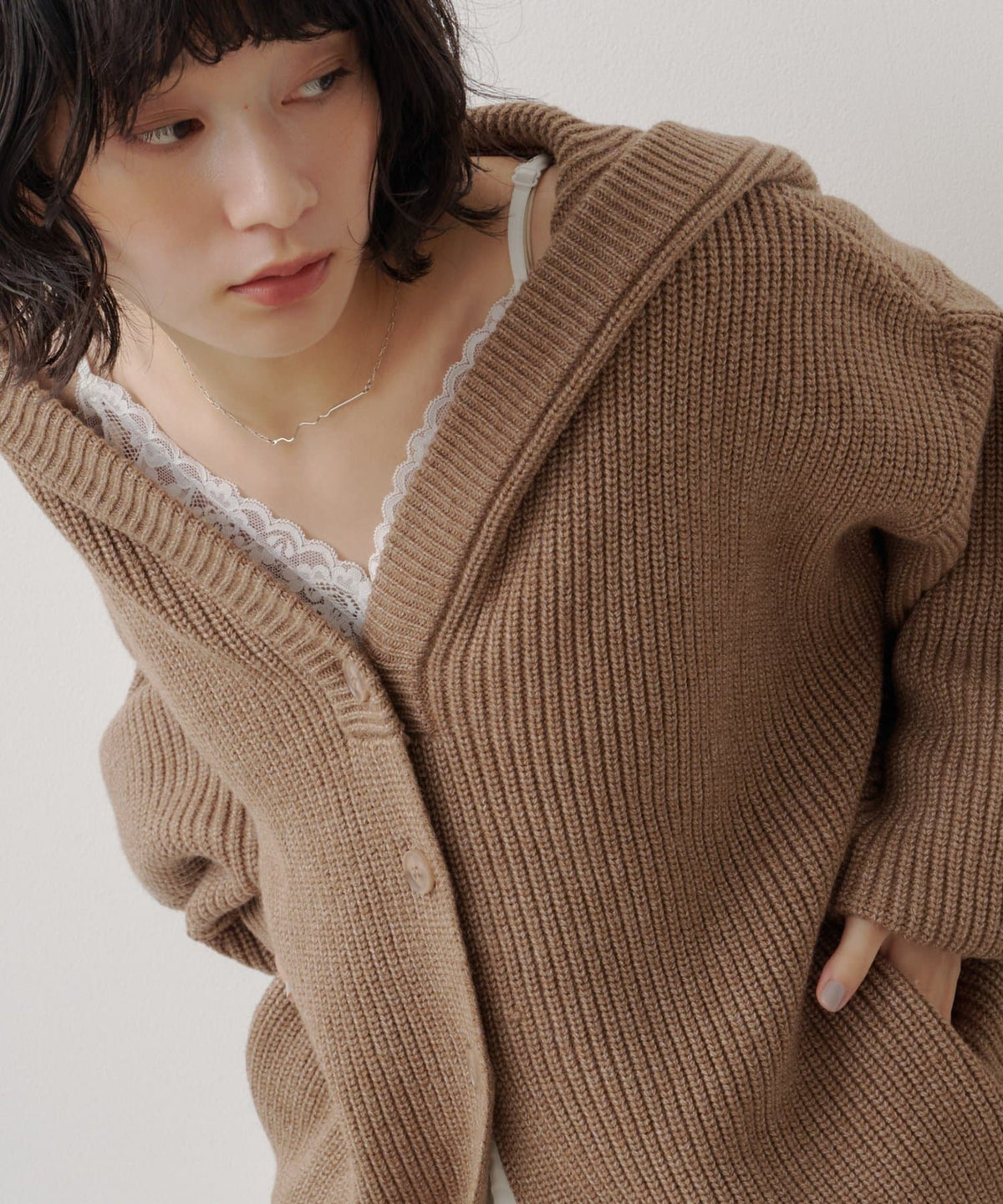 Kastane Voluminous hooded knit cardigan - Image 14