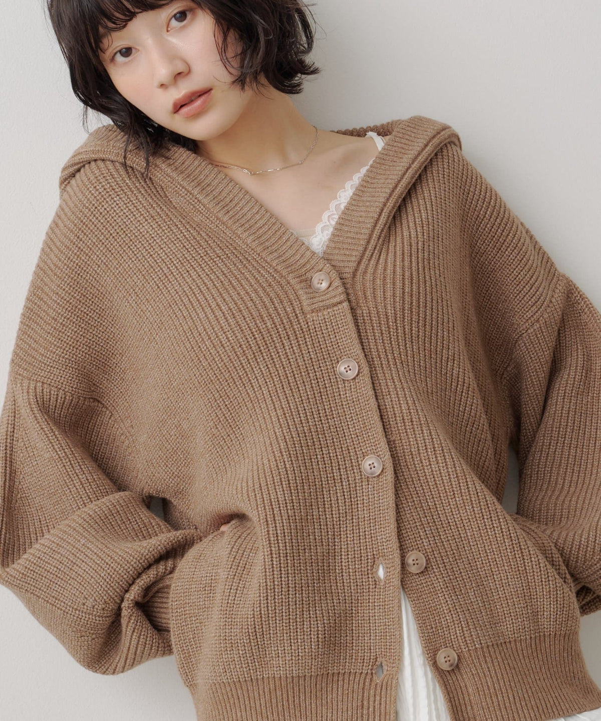 Kastane Voluminous hooded knit cardigan - Image 15