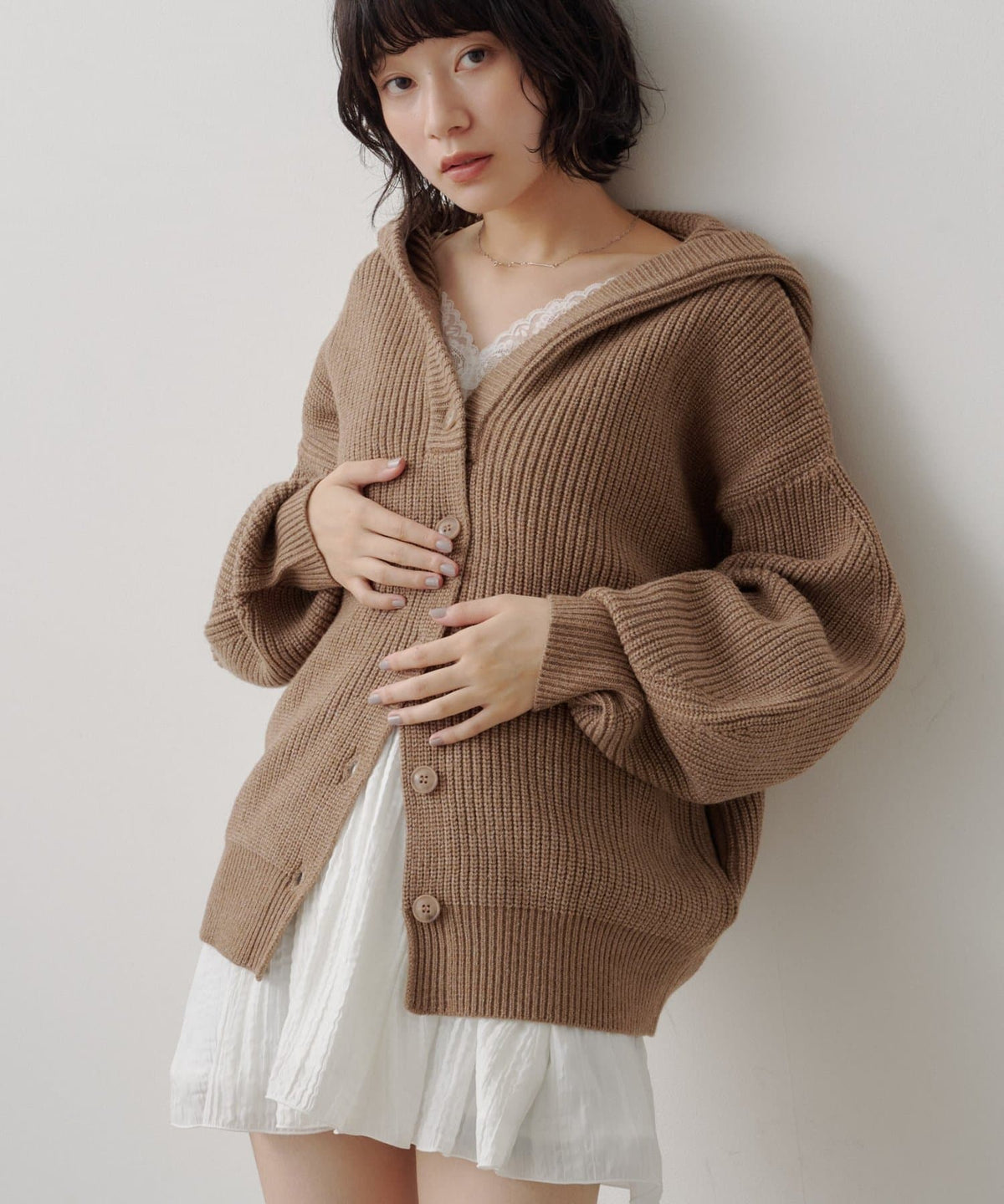 Kastane Voluminous hooded knit cardigan - Image 16