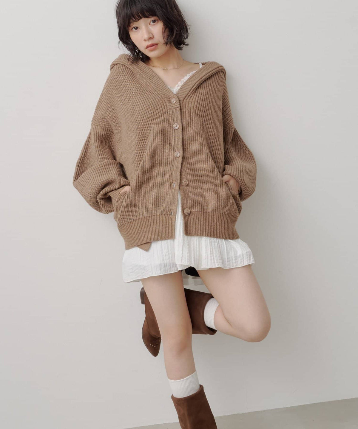 Kastane Voluminous hooded knit cardigan - Image 17