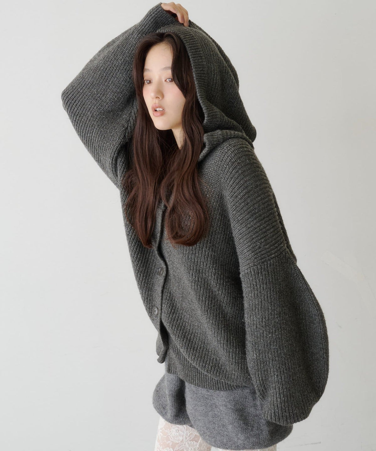 Kastane Voluminous hooded knit cardigan - Image 38