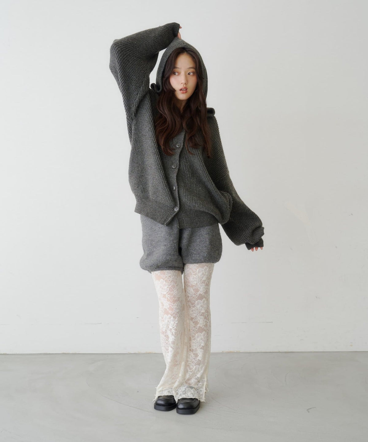 Kastane Voluminous hooded knit cardigan - Image 39
