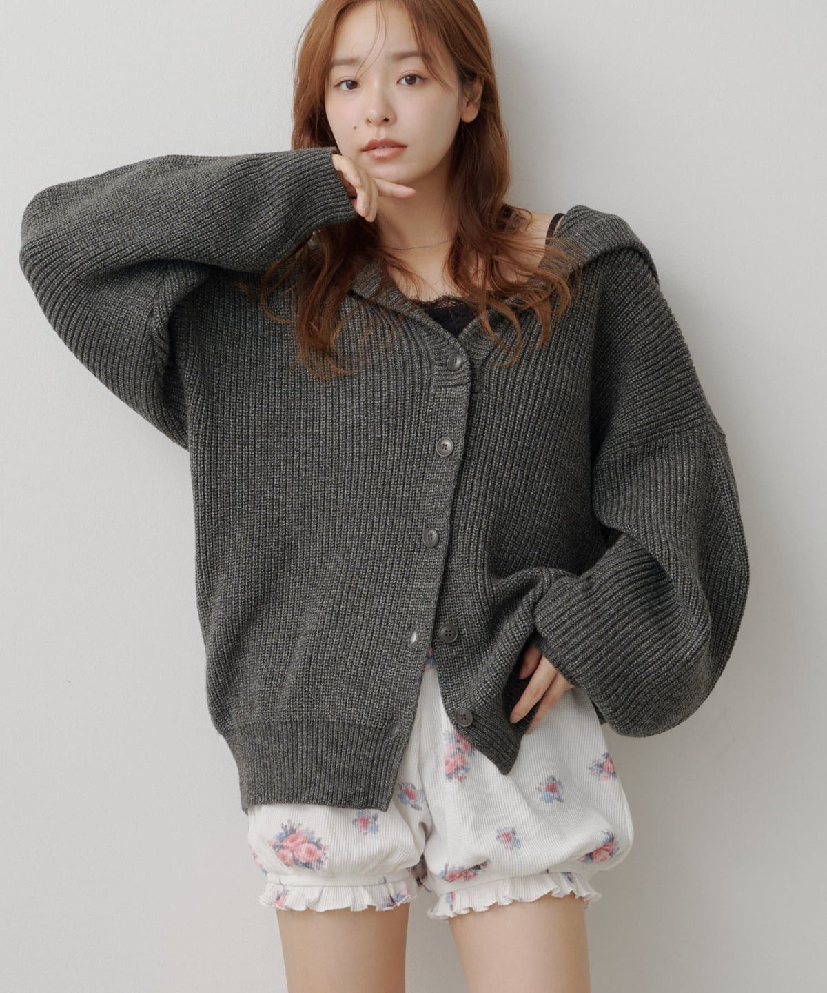 Kastane Voluminous hooded knit cardigan - Image 49