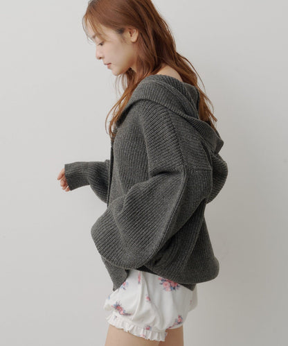 Kastane Voluminous hooded knit cardigan - Image 50
