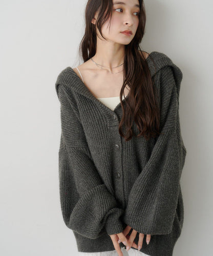 Kastane Voluminous hooded knit cardigan - Image 30