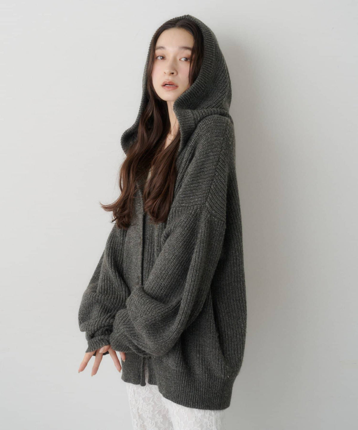Kastane Voluminous hooded knit cardigan - Image 32