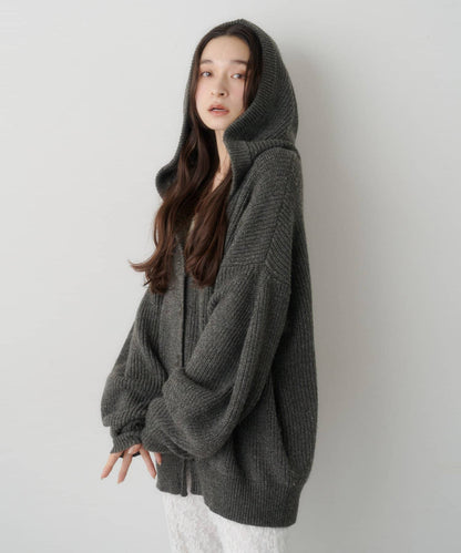 Kastane Voluminous hooded knit cardigan - Image 32