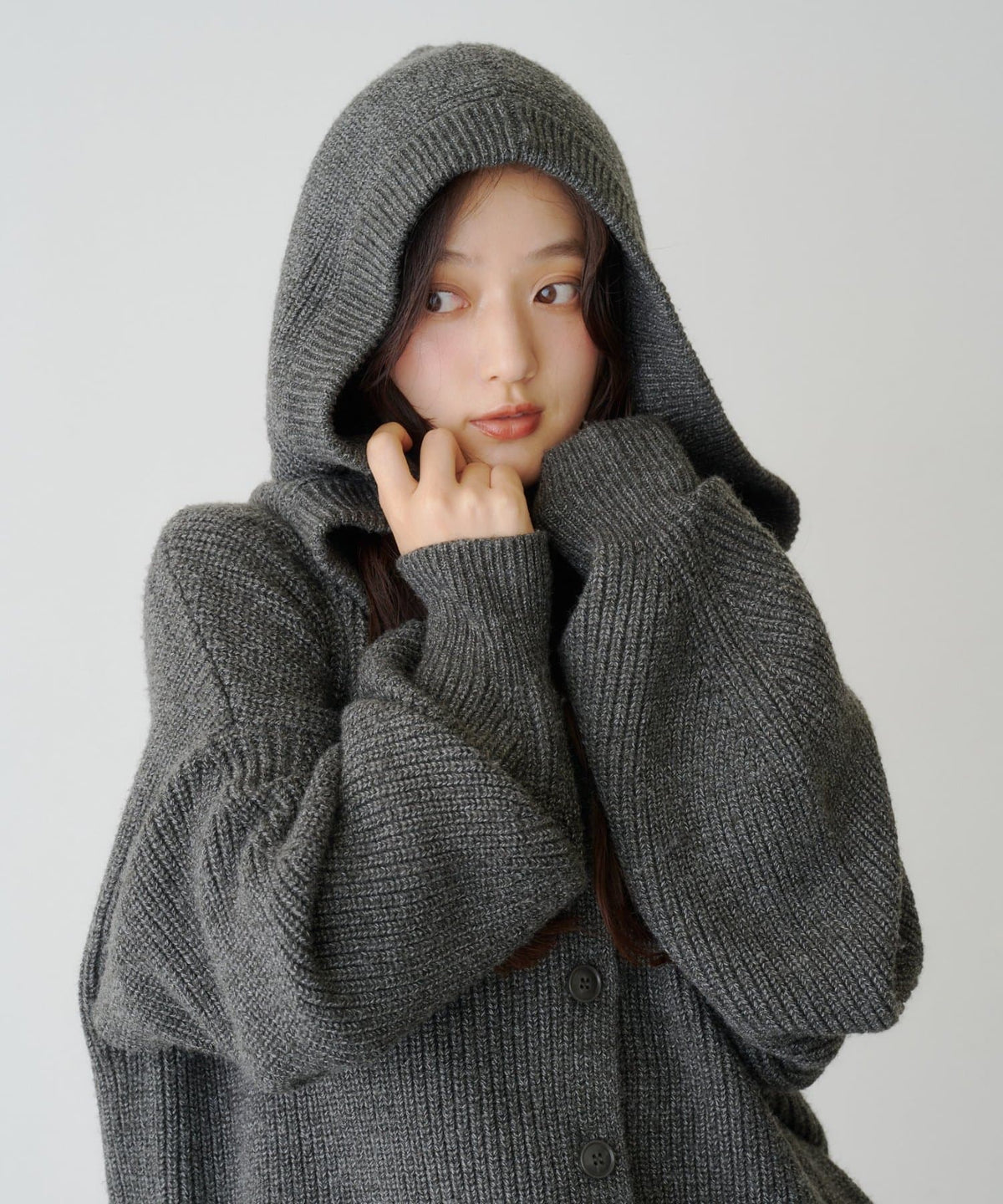 Kastane Voluminous hooded knit cardigan - Image 36