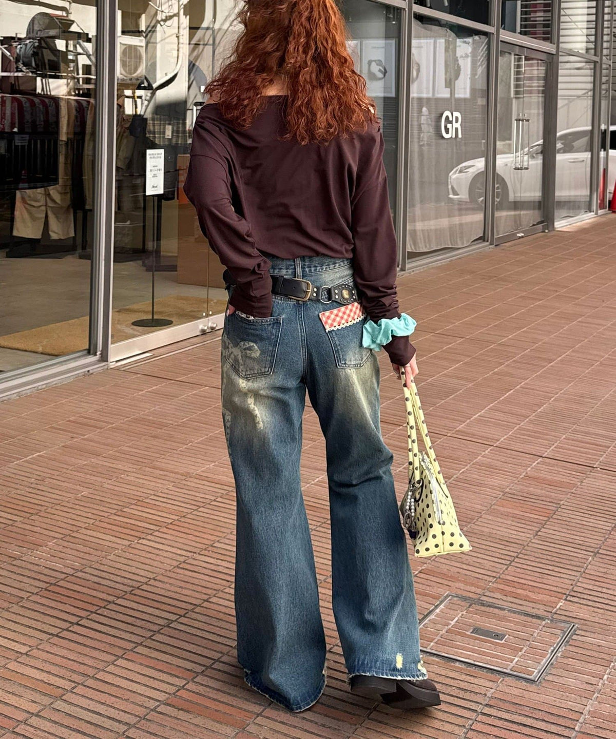 CIAOPANIC Vintage Ribbon print denim 喇叭褲 - Image 16