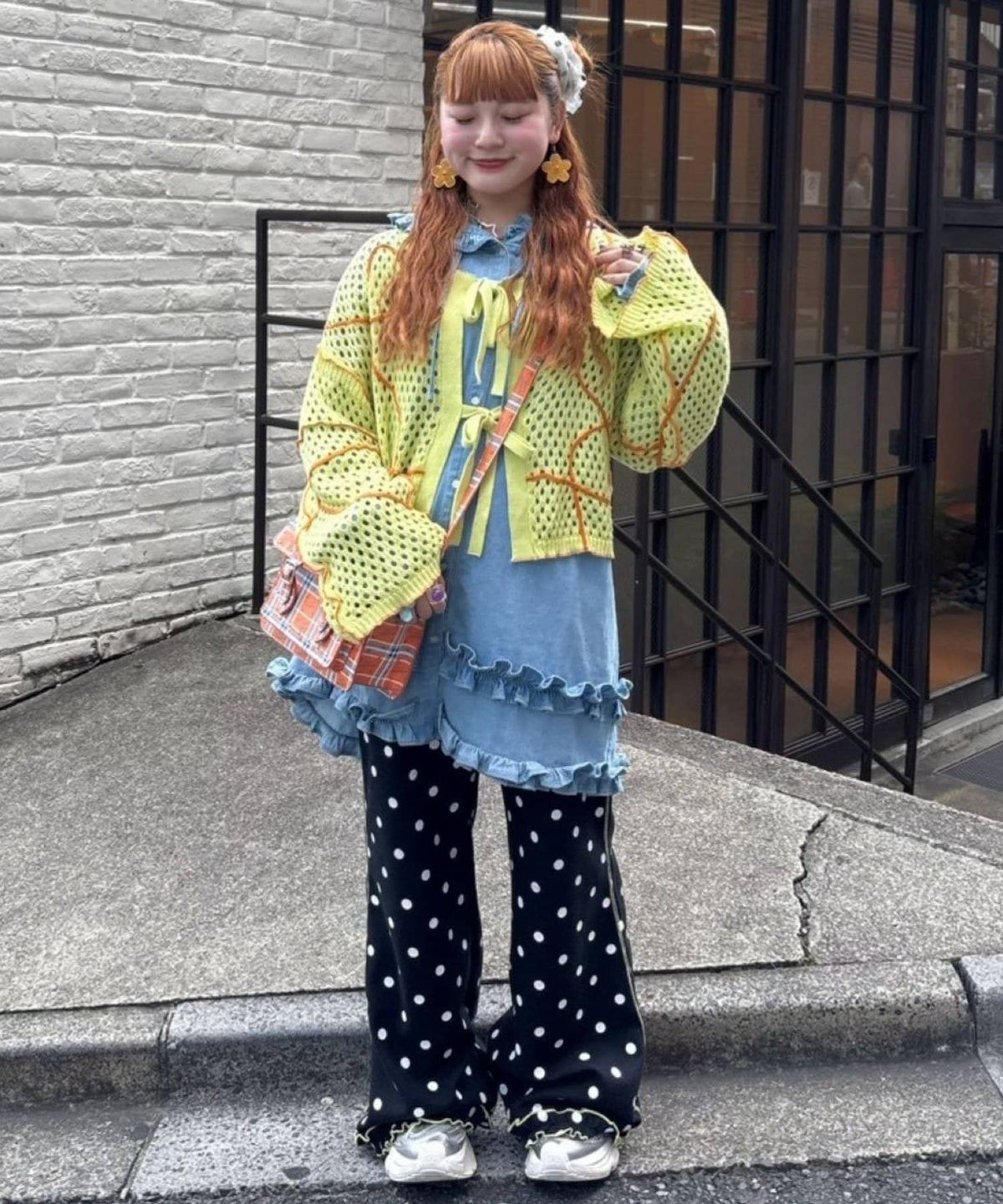 HELLO.SANFRANCISCO Wavy Mesh Ribbon Cardigan - Image 11