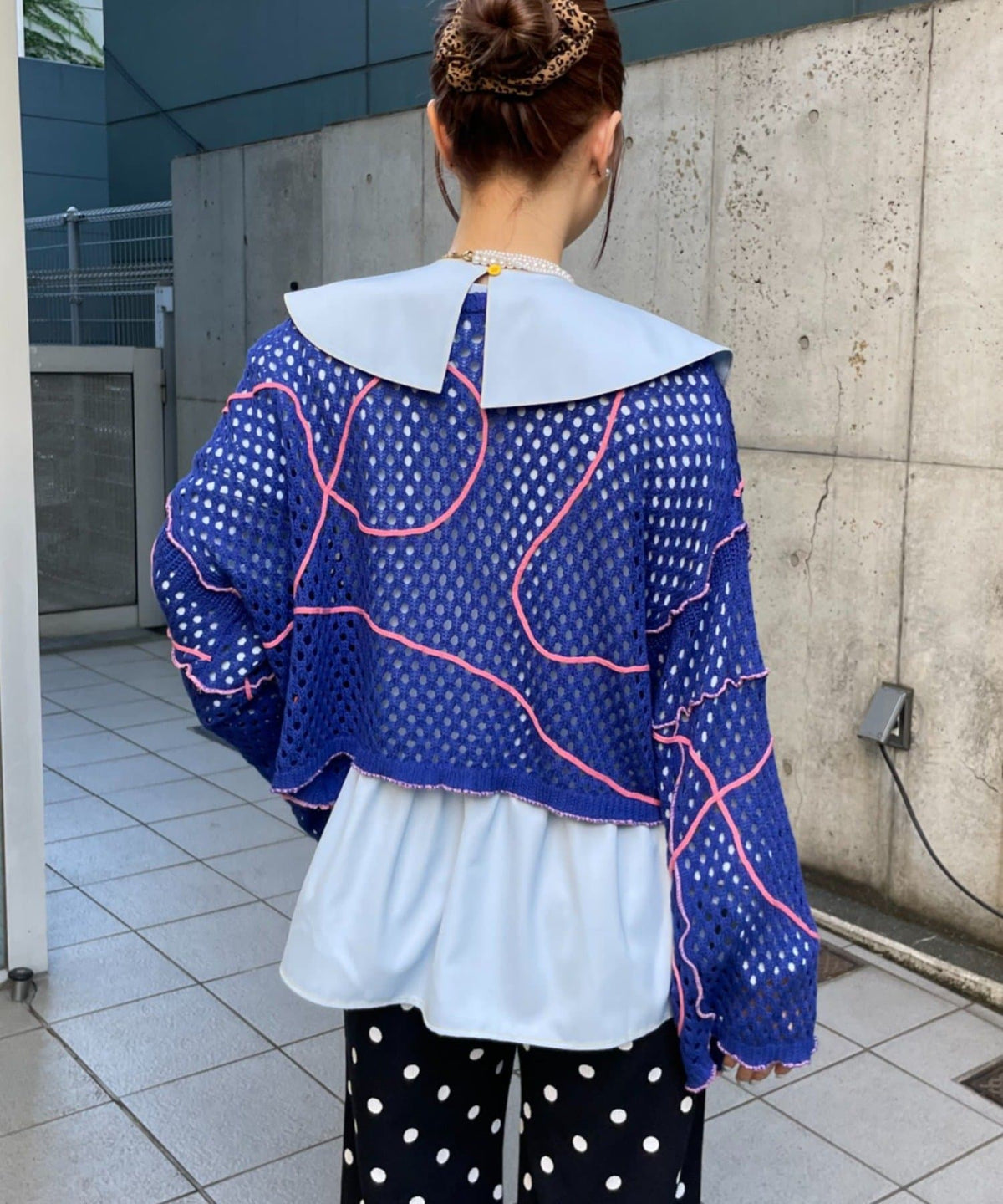 HELLO.SANFRANCISCO Wavy Mesh Ribbon Cardigan - Image 22