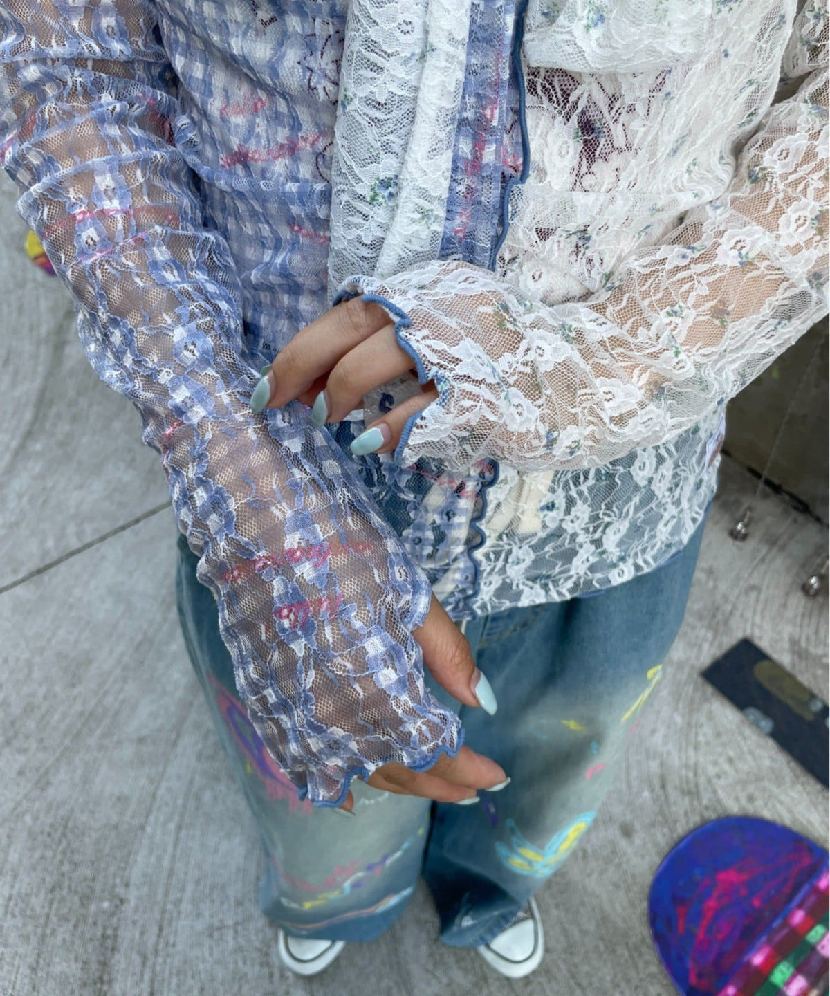 HELLO.SANFRANCISCO Lace bow tie tee - Image 12