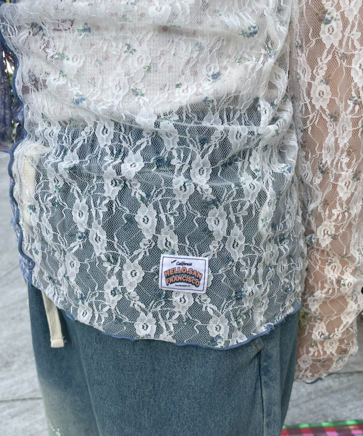 HELLO.SANFRANCISCO Lace bow tie tee - Image 14