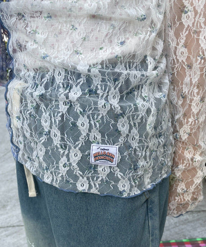 HELLO.SANFRANCISCO Lace bow tie tee - Image 14