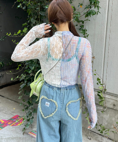 HELLO.SANFRANCISCO Lace bow tie tee - Image 7