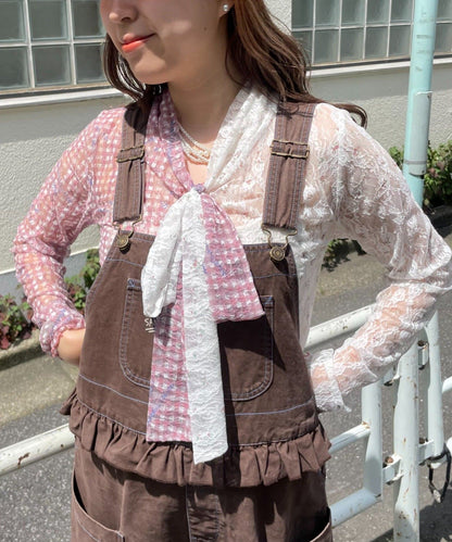 HELLO.SANFRANCISCO Lace bow tie tee - Image 1