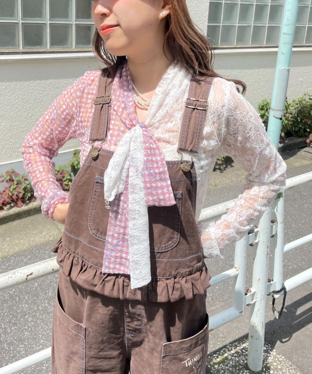 HELLO.SANFRANCISCO Lace bow tie tee - Image 17